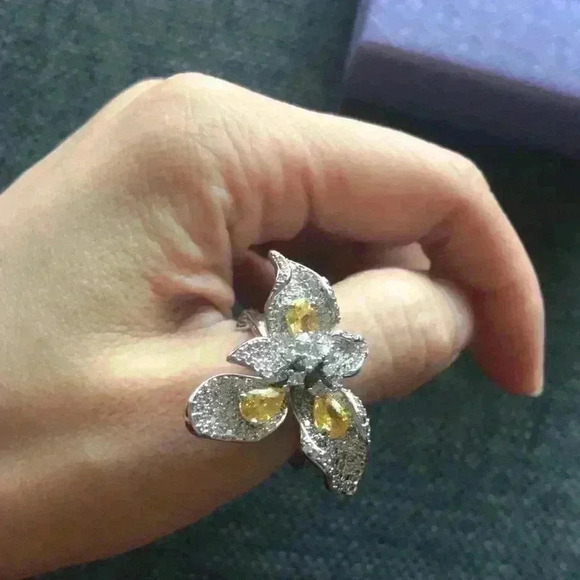 Custom Made Unique Luxury Prom Ring - Picture 2 of 8